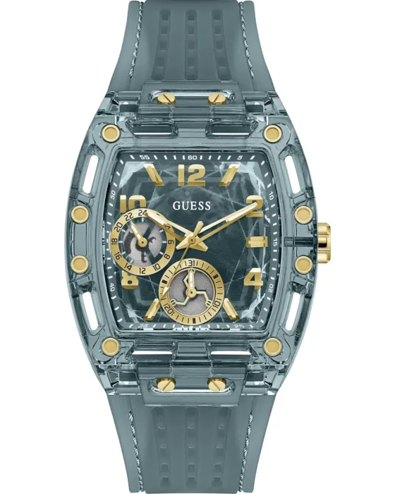 Ανδρικό ρολόι Guess Phoenix GW1147G2, Πράσινο καντράν, Λουρί από Καουτσούκ