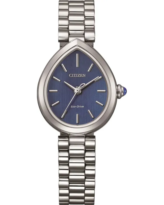 Γυναικείο ρολόι Citizen L Rainell Eco-Drive EM1201-52L, Μπλε καντράν, Μπρασελέ από Ανοξείδωτο ατσάλι