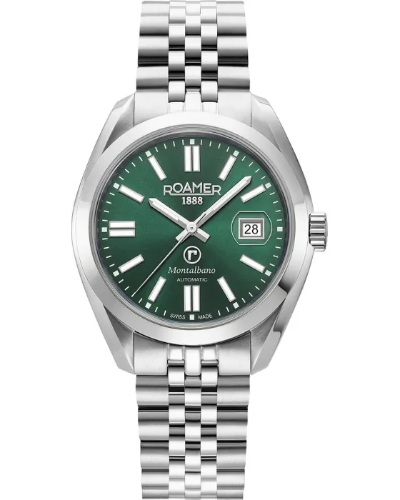 Men's watch Roamer Montalbano Automatic 996983-41-75-20, Green dial, Bracelet in Stainless Steel