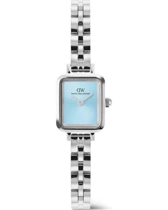 Women's watch Daniel Wellington Quadro Mini Arch 3-link DW00101015, Light Blue dial, Bracelet in Stainless Steel