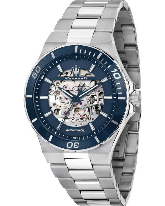 Men's watch Maserati Sfida Automatic R8823140019, Blue dial, Bracelet in Stainless Steel