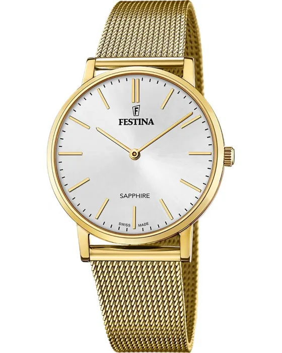 Men's watch Festina F20022 / 1, Silver dial, Bracelet in Stainless Steel