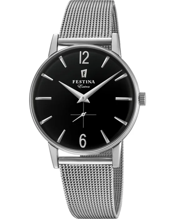 Γυναικείο ρολόι Festina F20252 / 4, Μαύρο καντράν, Μπρασελέ από Ανοξείδωτο ατσάλι