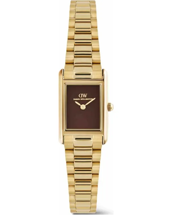 Women's watch Daniel Wellington Mini Arch 3-link DW00101020, Brown dial, Bracelet in Stainless Steel