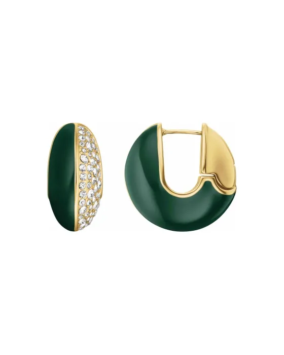 Rosefield Enamel Pave Hoops Earrings JEEPG-J1363, view 2